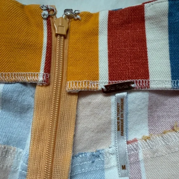 Free People Real Deal Colorful Hippie Retro Stretch Striped Flare Pants-M - Picture 9 of 15